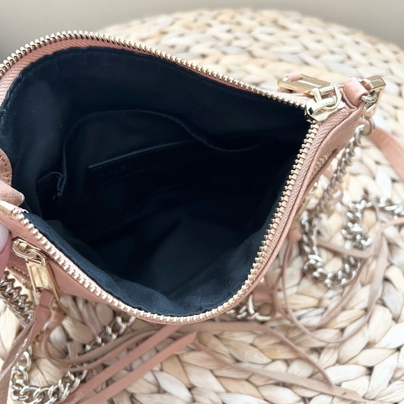 Rebecca Minkoff genuine soft pebbled leather tassel crossbody bag - Picture 8 of 9